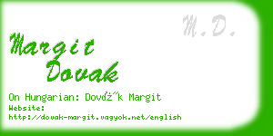 margit dovak business card